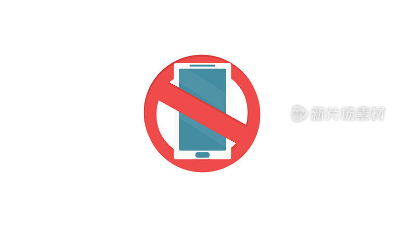No mobile phones sign, restriction icon